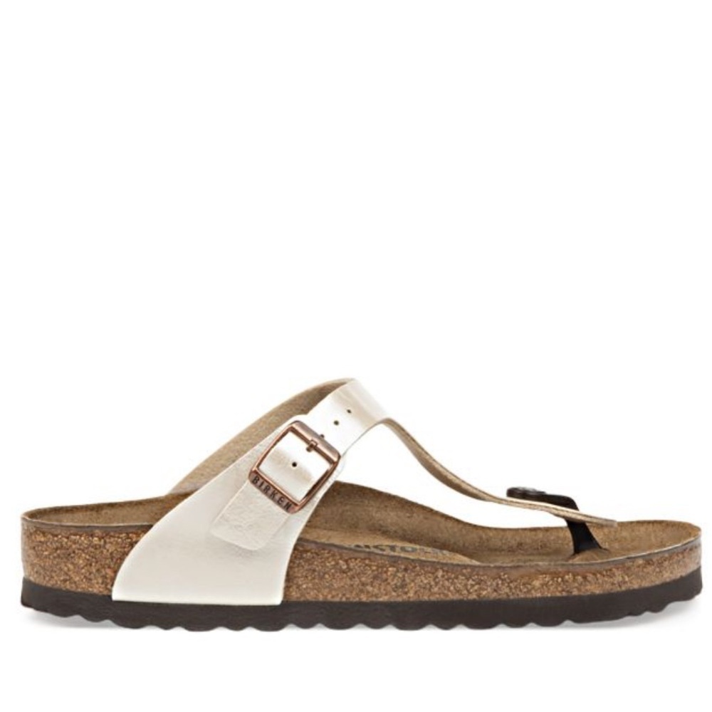 Birkenstock GIZEH Betula Pearl Thong Vegan Off White Sandals Slides Shoe Minimal